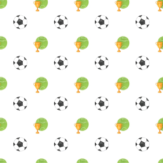 수채화 스포츠 테마 고립 된 그림에 그려진 축구 테마 축구 공 축구 게임 손으로 패턴