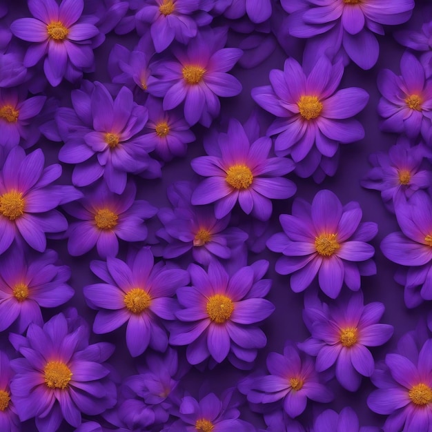 The pattern with the image of purple flowers on a purple background