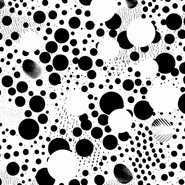 a pattern with a lot of random black and white shapes in the style of minimalist strokes