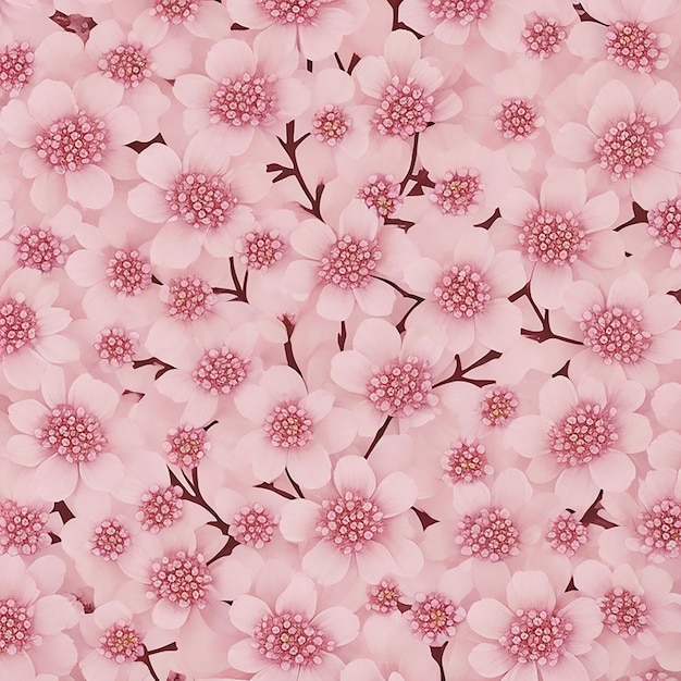 Pattern with pampas floral watercolor