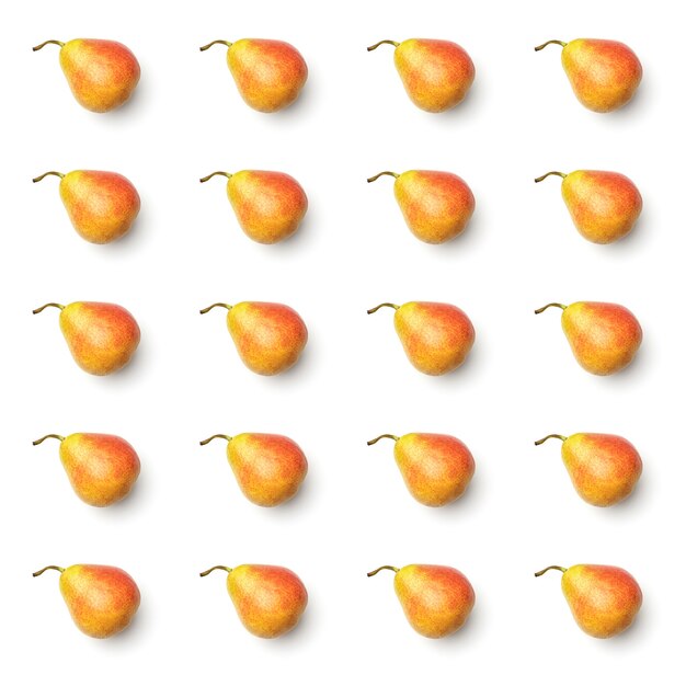 Photo pattern with pear on the white