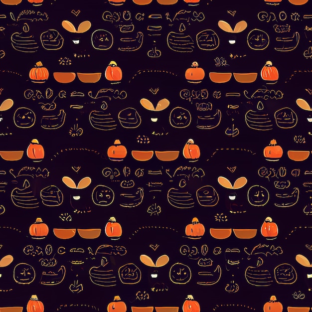 A pattern with a pumpkin and a pumpkin on it