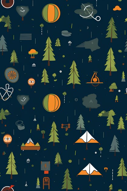 A pattern with tents