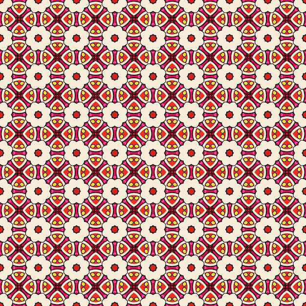 A pattern with a yellow and red background.