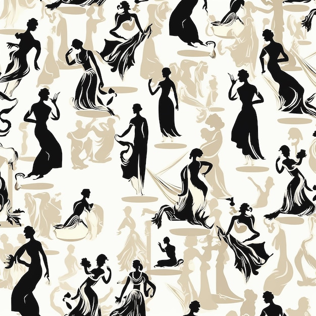 「女性」という文字が入った女性用のドレスのパターン。