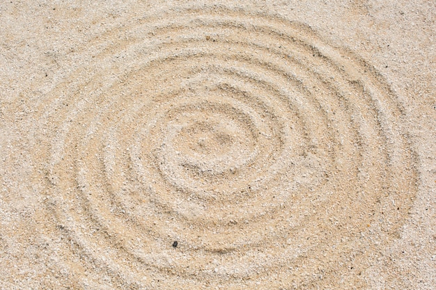 Pattern on the yellow sand.