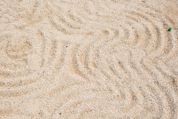 Pattern on the yellow sand.