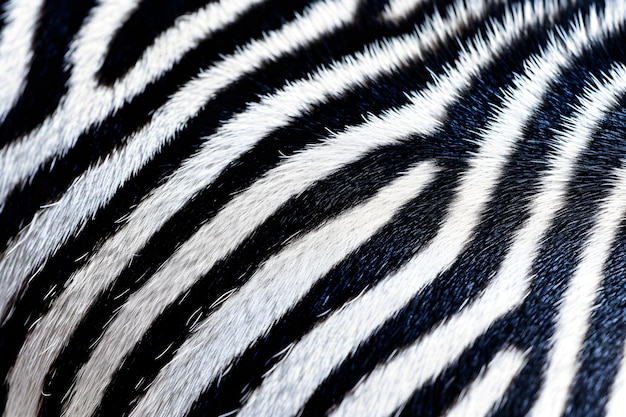 The pattern of a zebra is white and black.