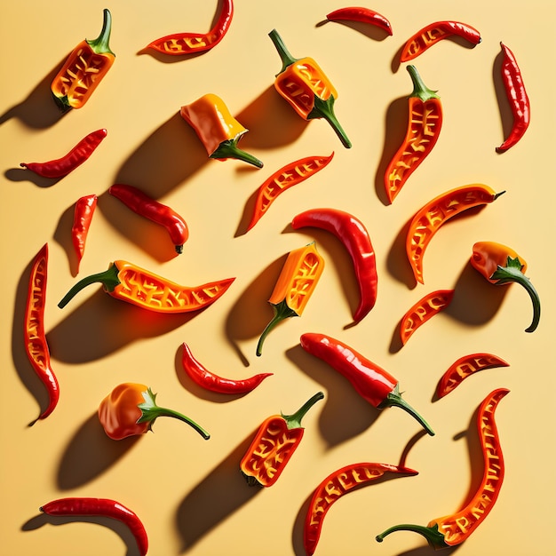 patterned background with chilli