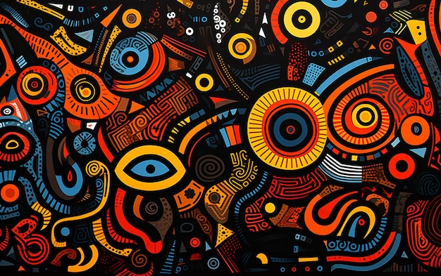 Фото Цветной фон в африканском стиле - яркий и художественный дизайн