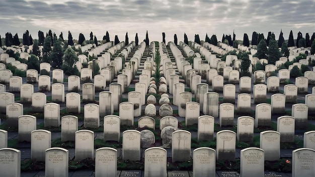 Patterned photo of world war memorial graves in berlin