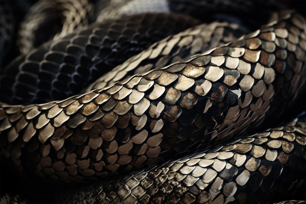 模様のあるヘビ皮の写真