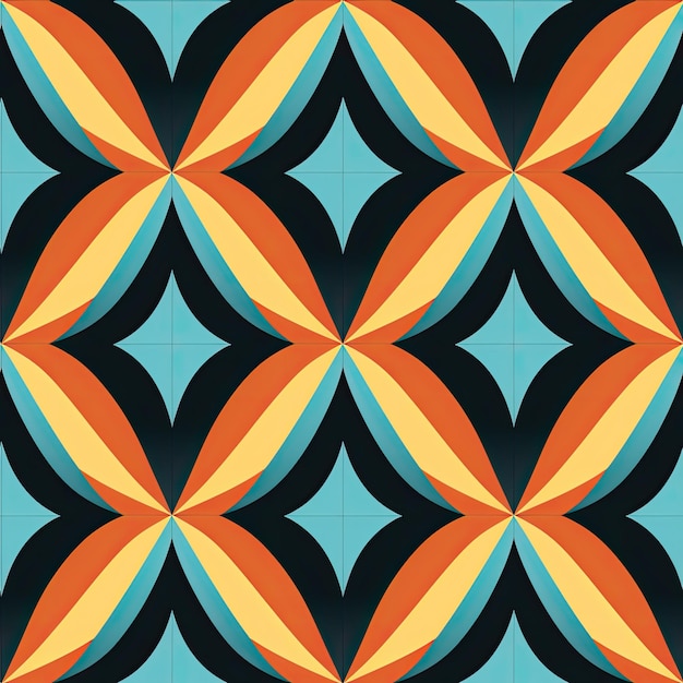 Patterns created using a repeated diamond motif