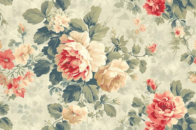 Patterns of flowers calm wallpaper