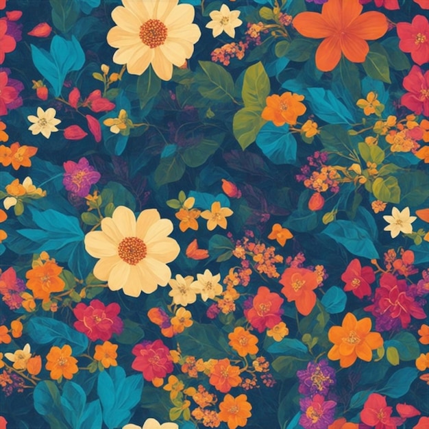 Photo patterns of flowers and repeating patterns design