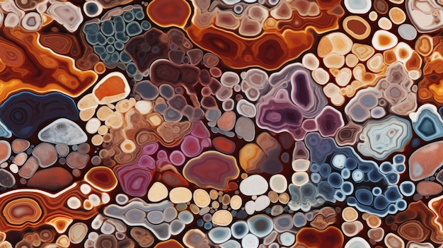 Patterns inspired by different types of natural gemstone formations