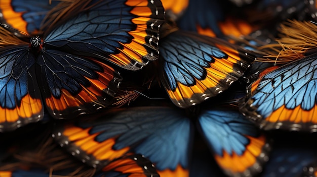 Photo patterns in nature close up of a butterfly wing hd 4k