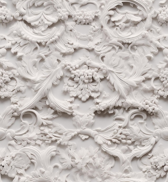 写真 天井のパターン 白い花の石膏のシート 背景の石膏 花のパターンのシームレスパターン シームレスパターンのシームレスウォールペーパー