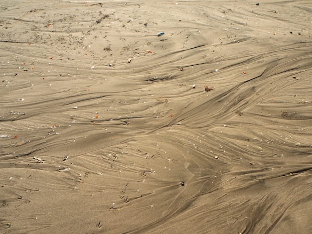 Patterns Texture of sand on the beach