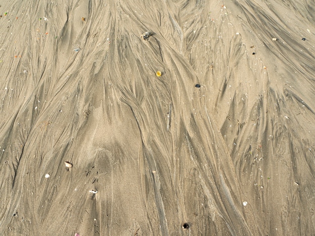 Patterns Texture of sand on the beach