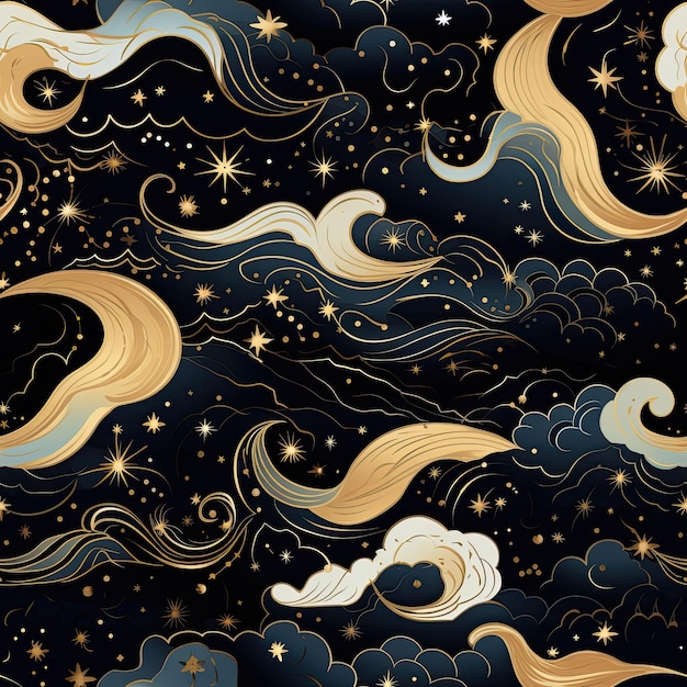 Photo patterns with a celestial and stardust inspired design