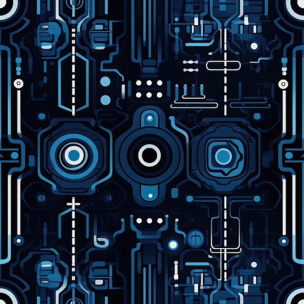 Photo patterns with a futuristic and technological theme