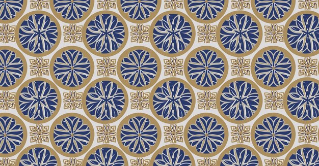 Photo patternvector seamless pattern with flowers abstract seamless luxury dark blue and gold geometric