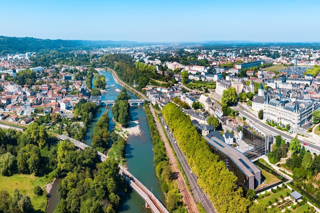 Pau aerial panoramic view France