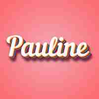 Photo pauline text effect photo image cool