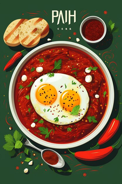 Pav Bhaji Dish Poster With Buttered Pav and Spicy Bhaji Bold Indian Celebrations Lifestyle Cuisine