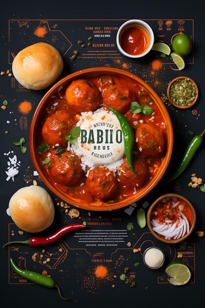 Pav Bhaji Dish With Buttered Buns and Onion Garnish Bold and India Culinary Culture Layout Website