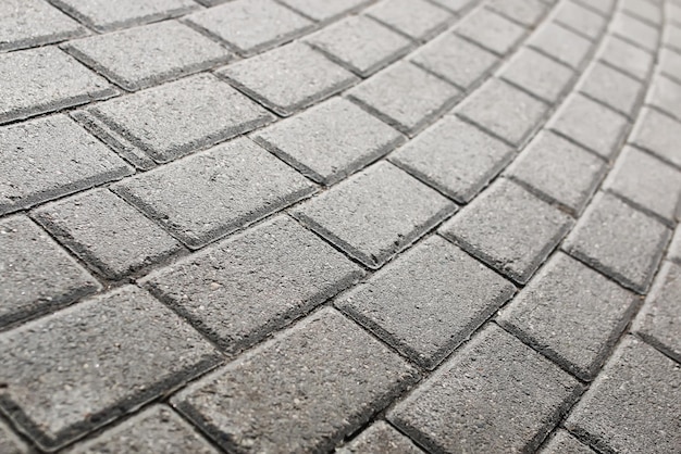 Photo paved cobblestone pavement