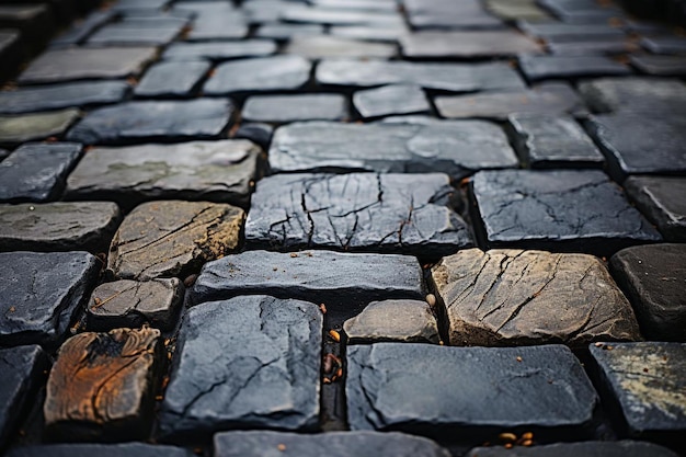 Paved cobblestone pavement