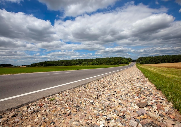 Paved highway in the countryside