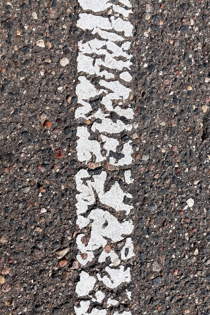 Paved road with white road markings