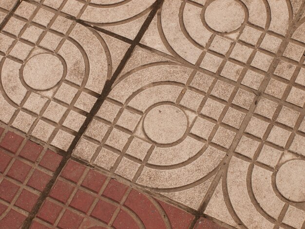 Paved sidewalk in Xian, China