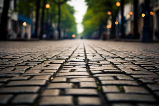 Paver creating a designated lane for bicycles Paver image photography