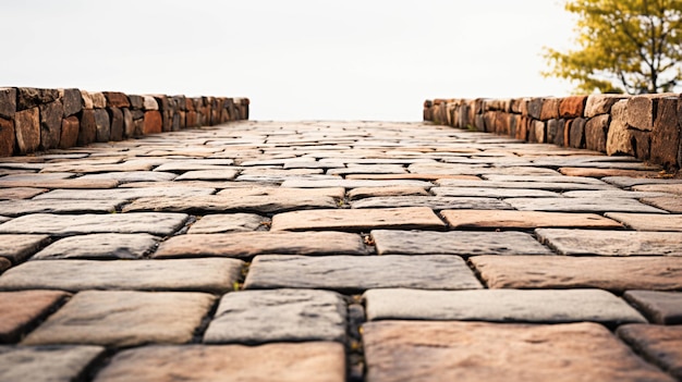 Paver on white background