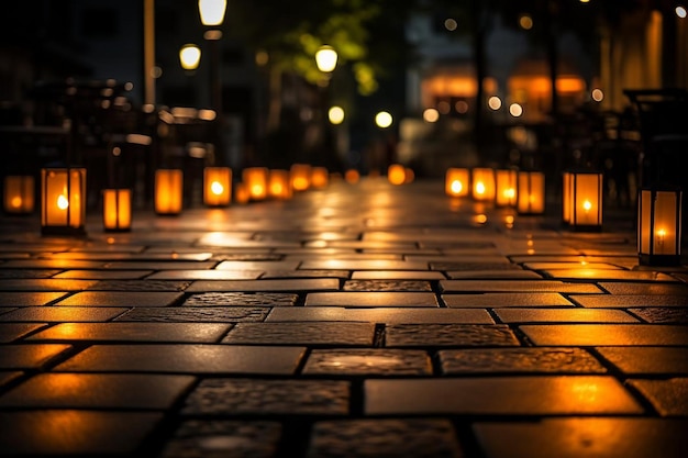 Paver with safety lights flashing in the evening Paver picture photography