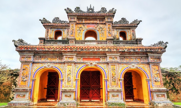 Pavilion at the Forbidden City in Hue. UNESCO world heritage in Vietnam