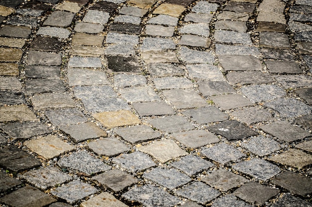 Paving stone city texture abstract european background