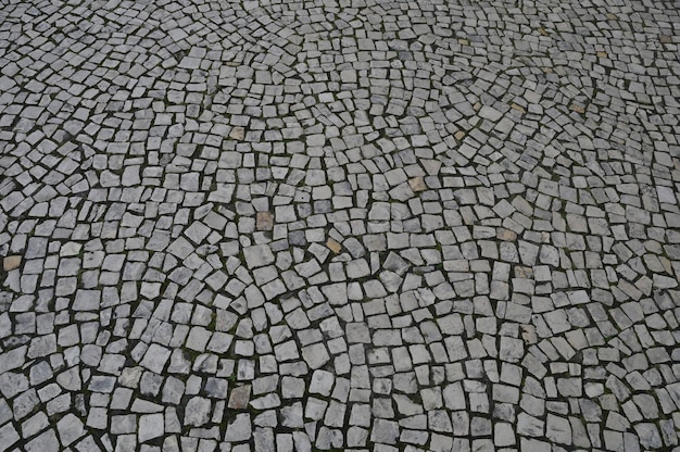 Paving stones in town in Portugal