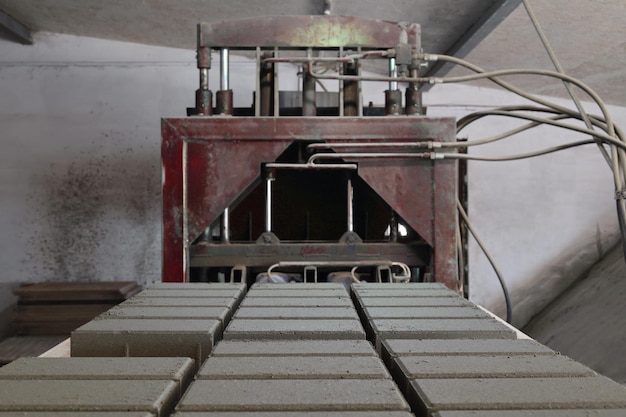 Paving tile production the machine for the production of paving\
tiles and paving stones