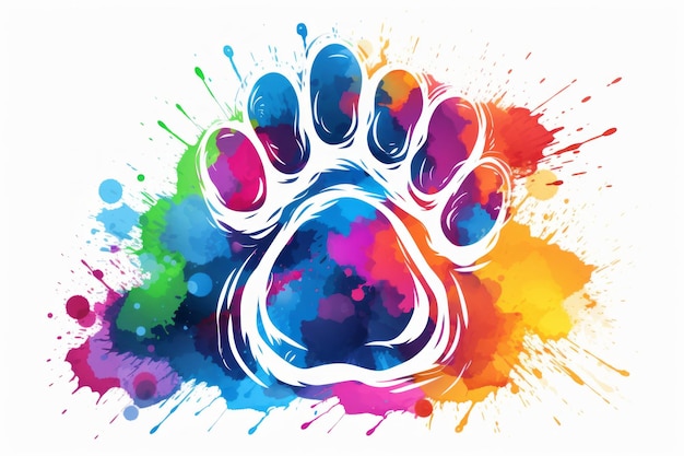 Foto print paw vector art aesthetic 32 disegno del rapporto di aspetto