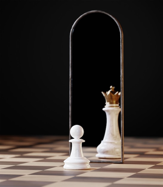 Wallpaper chess, king, mirror, pawn for mobile and desktop