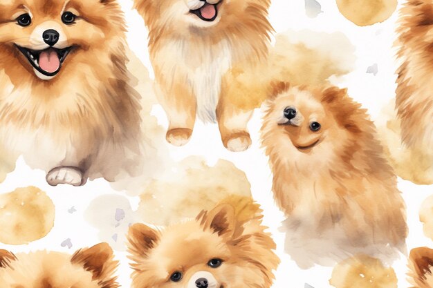 Photo paws and paintbrushes whimsical watercolor dogs charming canines a watercolor pattern extravaganza