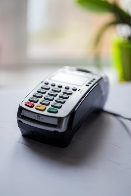 payment terminal with pi code for payment by credit card and nfc for contactless payment