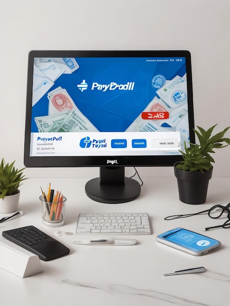Photo paypal logo financial transactions von a screen 3