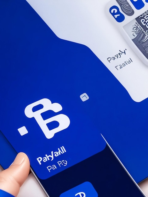 PayPal-logo financiële transacties Op een scherm 3