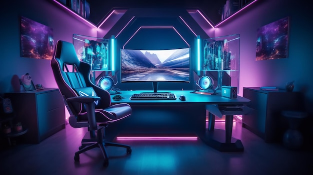 Photo pc desk setup